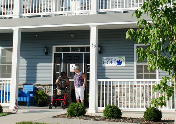 Image of front of the Partners in Hope building